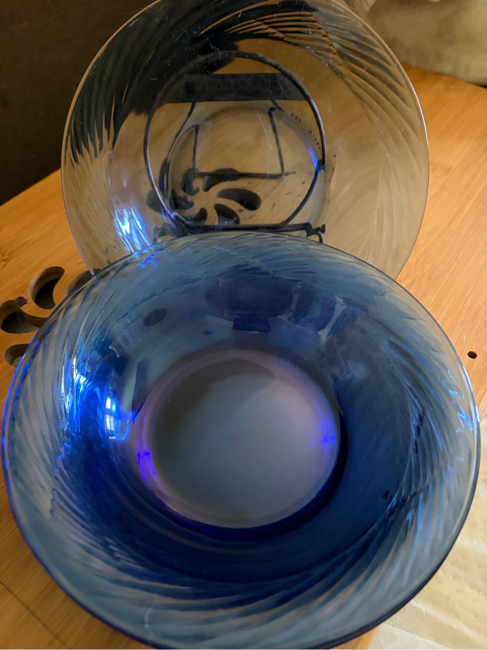 Decorative Blue Glass Bowls